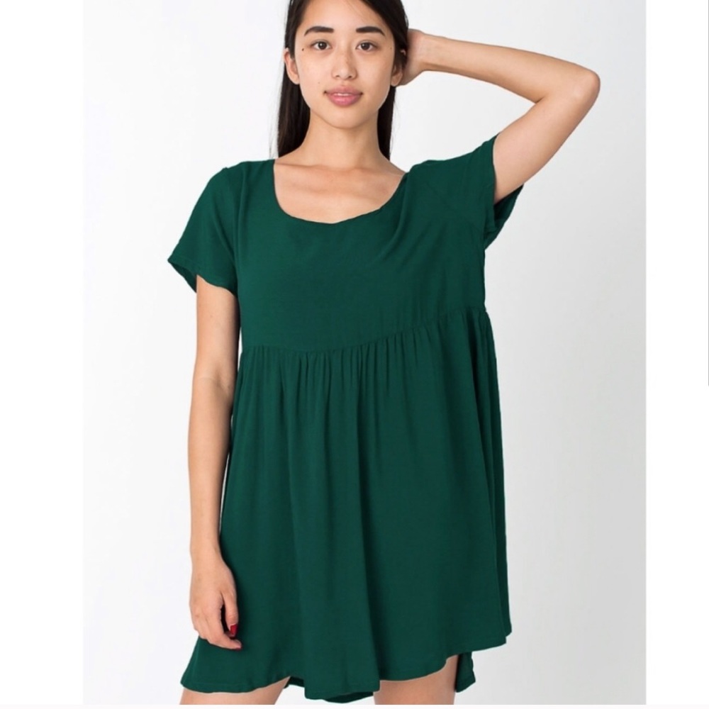 American apparel green babydoll dress